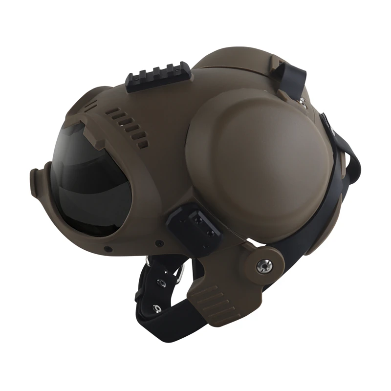 Cascos tácticos para entrenamiento de perros, cascos Airsoft para perros con gafas, protección auditiva para pastor alemán de Terrier holandés belga - imagen 4