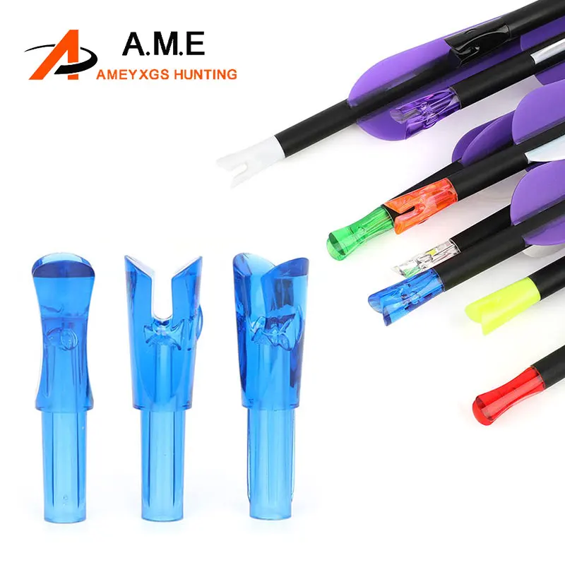 50 Uds flecha Nock para ID 6,2mm eje de flecha PC cola de flecha arco recurvo arco compuesto caza tiro objetivo accesorios de tiro con arco - imagen 2