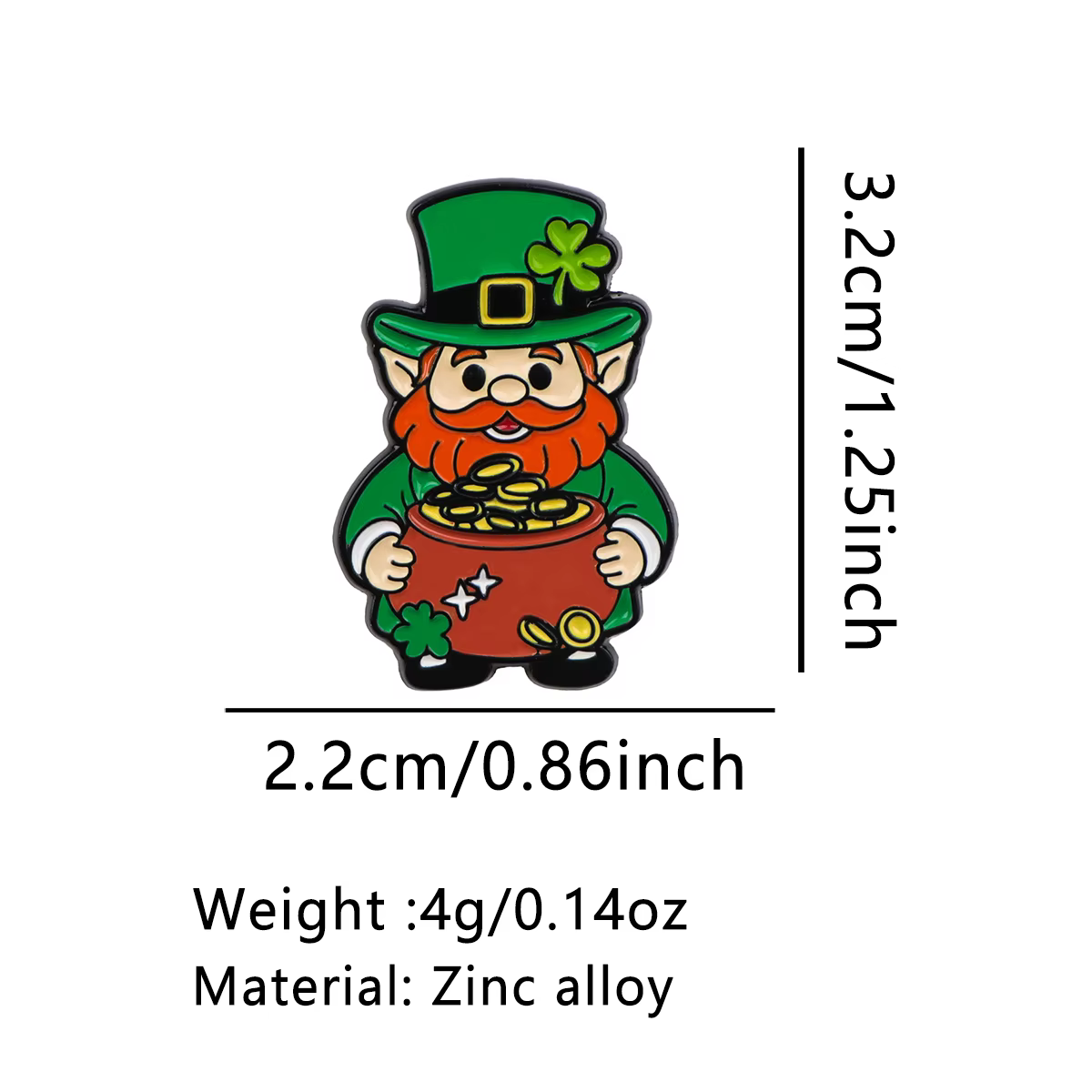 Pin esmaltado San Patricio – Insignia metálica para solapa o mochila - imagen 3