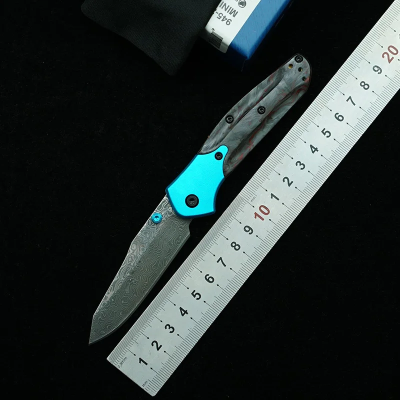 LEMIFSHE navaja plegable acero damasco VG10 con fibra carbono EDC - imagen 2
