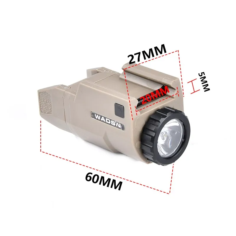 Luz de pistola táctica de APL-C, APL, arma de caza, luz de explorador, ajuste de 20mm, riel Picatinny, linterna momentáneo estroboscópica constante Gloc17 - imagen 5