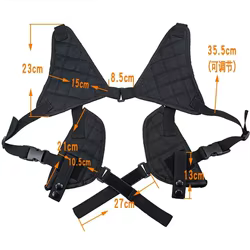 Funda táctica doble horizontal ajustable debajo del brazo oculta