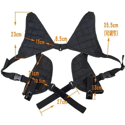 Funda táctica doble horizontal ajustable debajo del brazo oculta