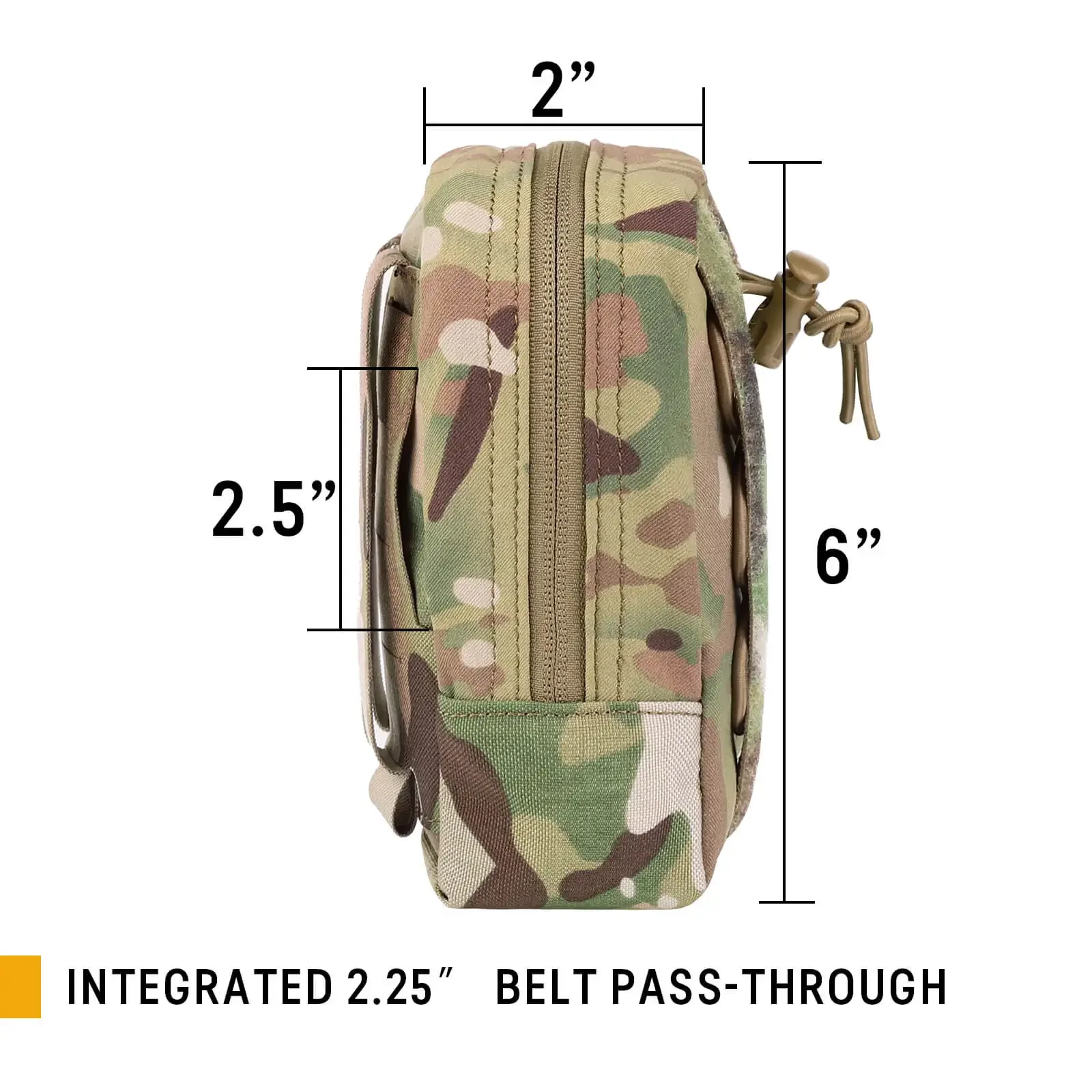 KRYDEX-bolsa táctica Vertical GP, bolsa de utilidad, bolsa de almacenamiento de uso General, sistema de cinturón Molle Airsoft, accesorios de caza - imagen 5