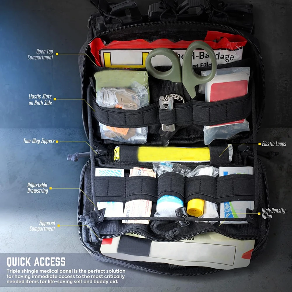 Bolsa Triple para revistas, bolsa de administrador Molle, bolsa médica EDC, organizador 5,56.223 Mag, bolsa para revistas para Rifle de caza, soporte para pistola Mag - imagen 3