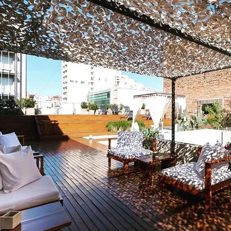 Red de camuflaje con parasol de malla, Red de camuflaje, toldo, valla del ejército, Camping al aire libre, jardín, caza, desierto