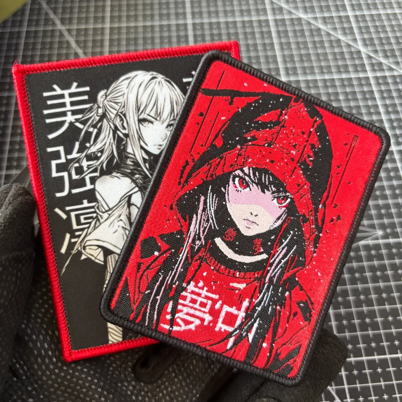 Parche táctico velcro anime personaje femenino con espada - imagen 3