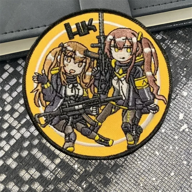 Parche táctico de primera línea para niñas UMP 9 y UMP 45 Airsoft Morale bordado gancho bucle HK parches para ropa mochila pegatinas - imagen 2