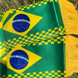 Bufanda táctica satén doble faz bandera Brasil 130 cm