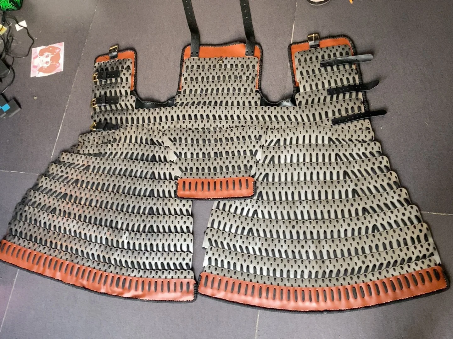 , canzones, dinastias Ming, disfraces de Cosplay, armadura de corbata de acero inoxidable de Metal, armadura de dos sentidos, armadura recta de una pieza para hombro - imagen 3