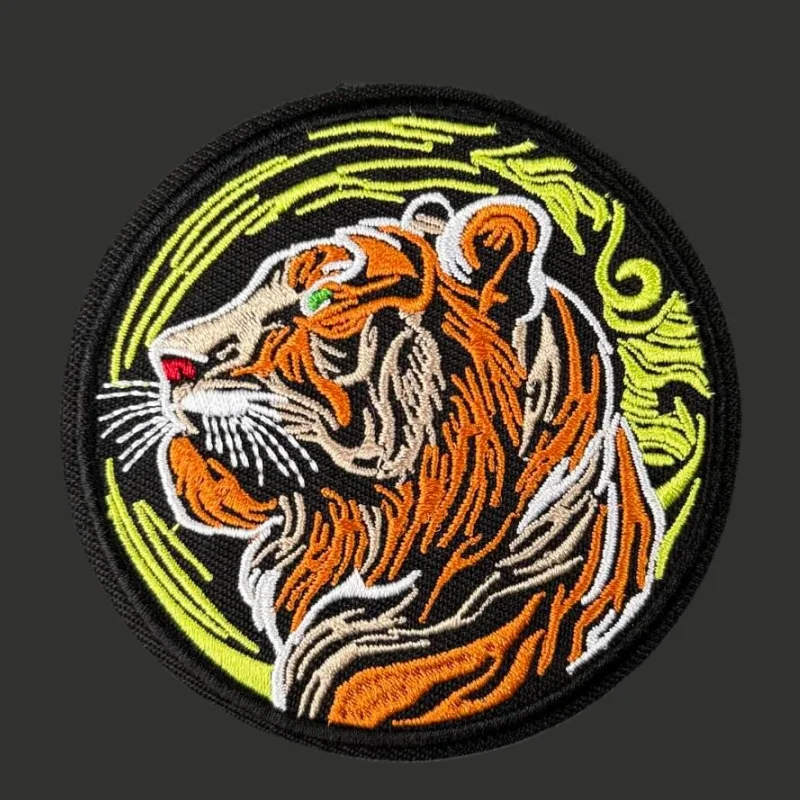 Parche de tigre, insignia bordada de moral táctica, gancho y bucle, mochila militar, ropa, accesorios decorativos, pegatina, brazalete - imagen 2