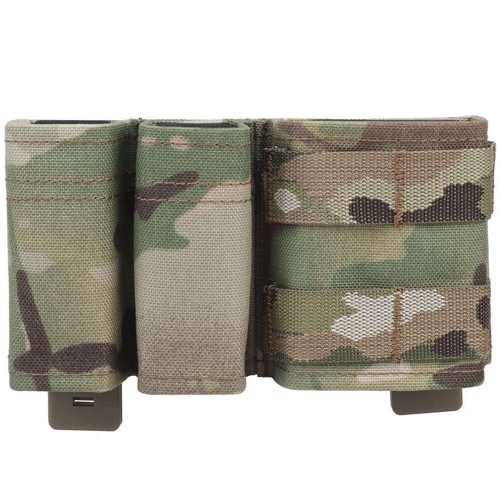 Durable corto rápido 9MM y 5,56 doble bolsa Mag MOLLE Compatible con orificio de drenaje inferior para portador de placa aparejo de pecho chaleco táctico - imagen 2
