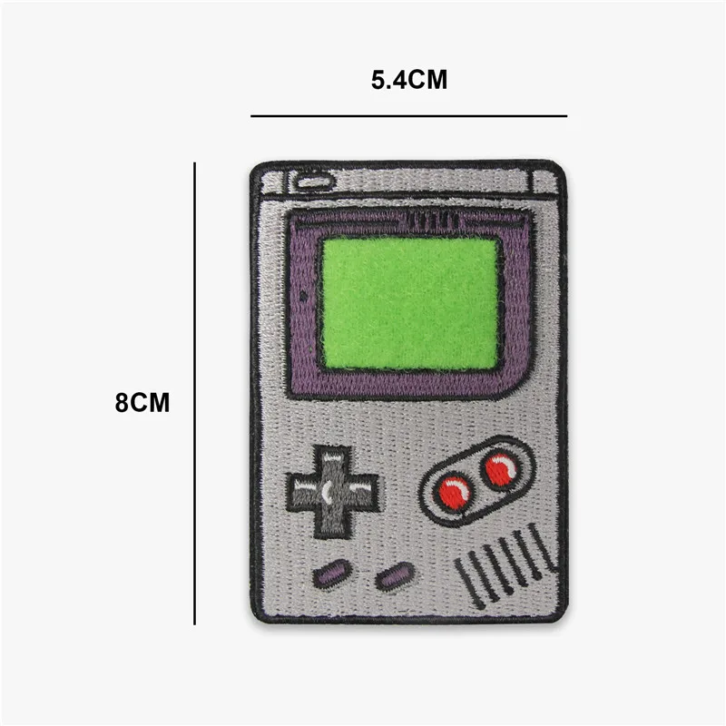 Parches bordados Retro nostálgicos de GAMEBOY, insignias conmemorativas de cinta magnética, recuerdos de la infancia, familia, ordenador, FC, Gamepad - imagen 2