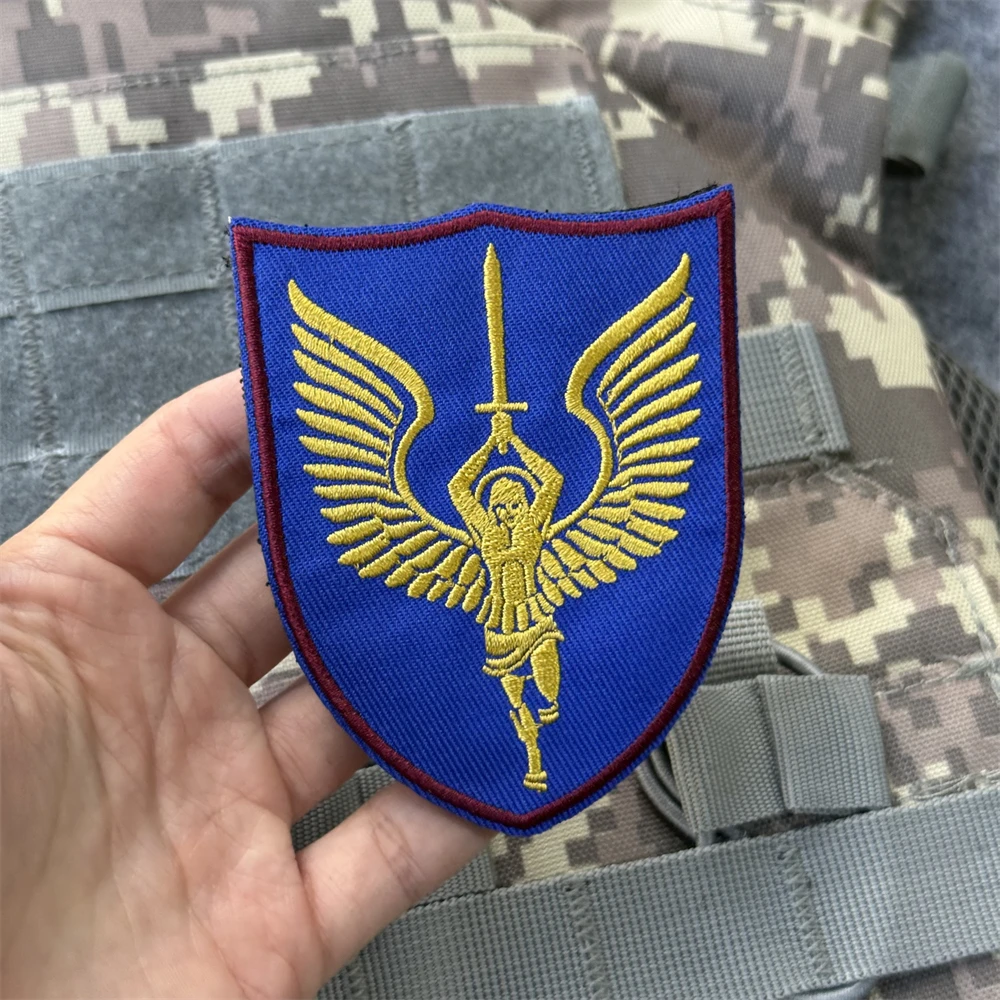 Parches bordados con insignia de moral divertida del atleta del Arcángel para ropa, brazalete militar táctico, pegatinas para mochila con gancho y bucle - imagen 3