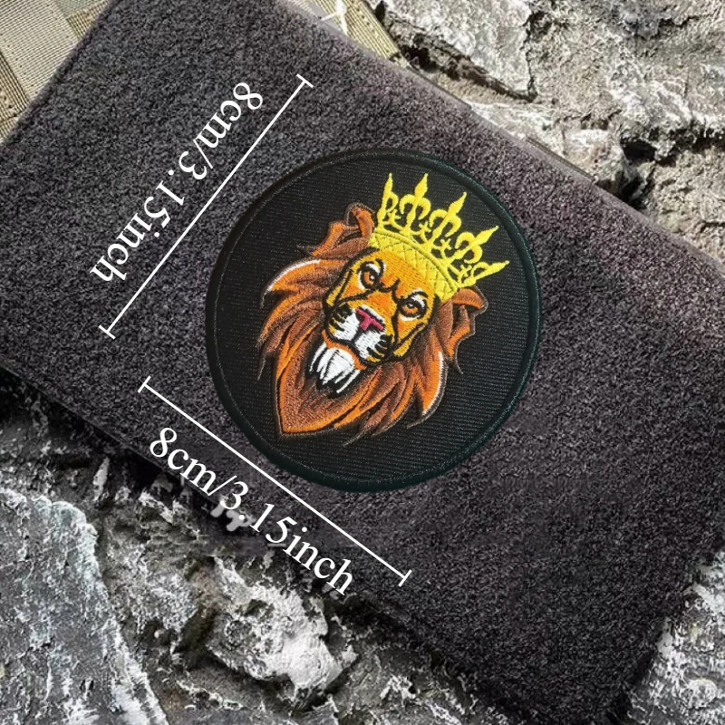 Parche táctico "León", insignia de moral militar, gancho bordado y bucle, mochila, ropa, accesorios decorativos, pegatina, brazalete - imagen 4