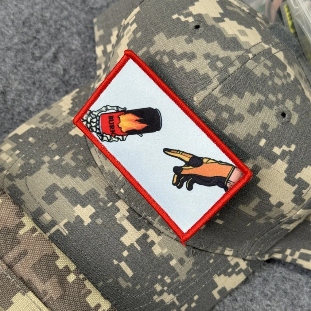 Parche táctico Chevron Morale "Creation of An Ulcer", apliques militares personalizados, pegatina para mochila, parches impresos con gancho y bucle