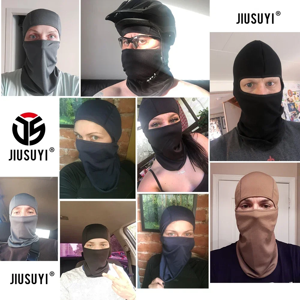 Pasamontañas transpirable táctico Paintball Airsoft máscara facial completa gorra bicicleta a prueba de sol verano casco de combate forro sombreros gorros hombres - imagen 3