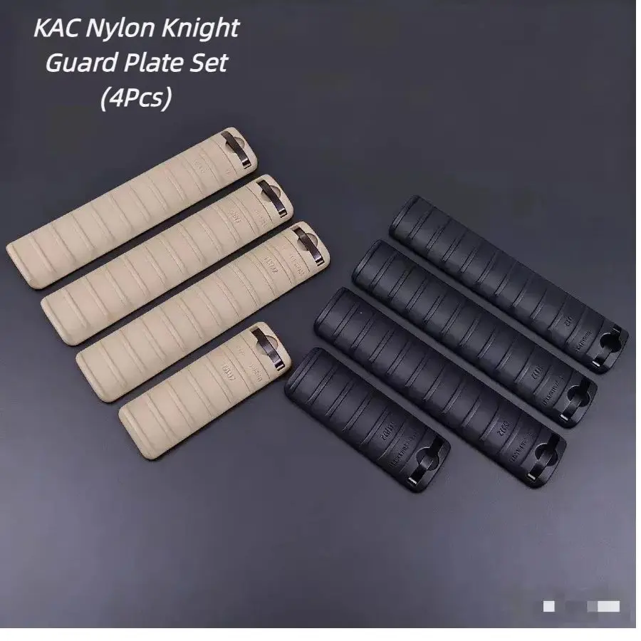 ‌ Juego de placas protectoras de caballero de nailon KAC (4 piezas) - Envoltura de espina de pescado y gafas de seguridad de goma suave para pistolas de juguete (M16/HK416/MK18) - imagen 2