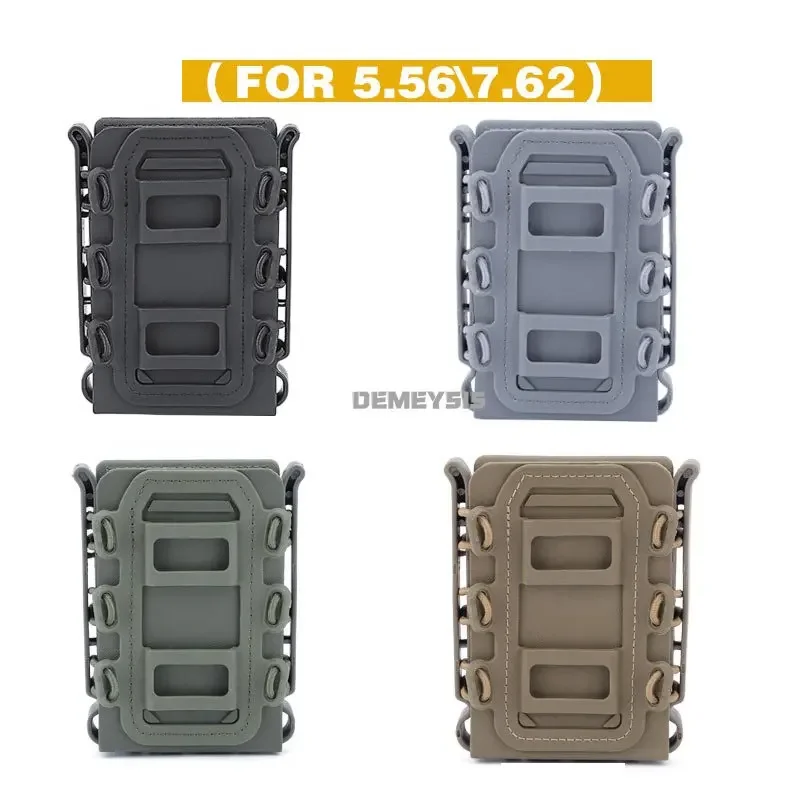 Bolsas tácticas para revistas, 5,56, 7,62mm, cinturón Molle, portador de fijación rápida, carcasa suave, bolsa para pistola Mag - imagen 2
