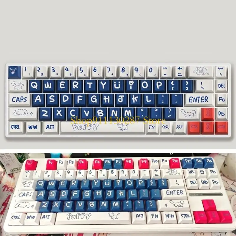 Teclas J1HC 133 teclas PBT, teclas perfil Original DYE-SUB para interruptores, teclados mecánicos, teclas para cachorros - imagen 5