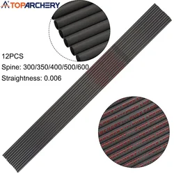 Toparchery 31 ''ID 6,2mm flechas de carbono puro eje columna vertebral 300-600 rectitud 0,006 arco recurvo compuesto caza tiro con arco
