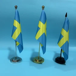 Bandera de Suecia poliéster para escritorio y oficina nacional
