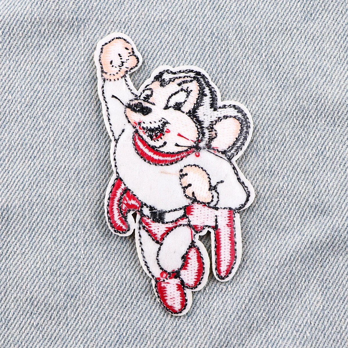 Parches bonitos de ratón para ropa, parches bordados de dibujos animados para ropa, parche para planchar para mochila/insignia adhesiva para chaqueta - imagen 5