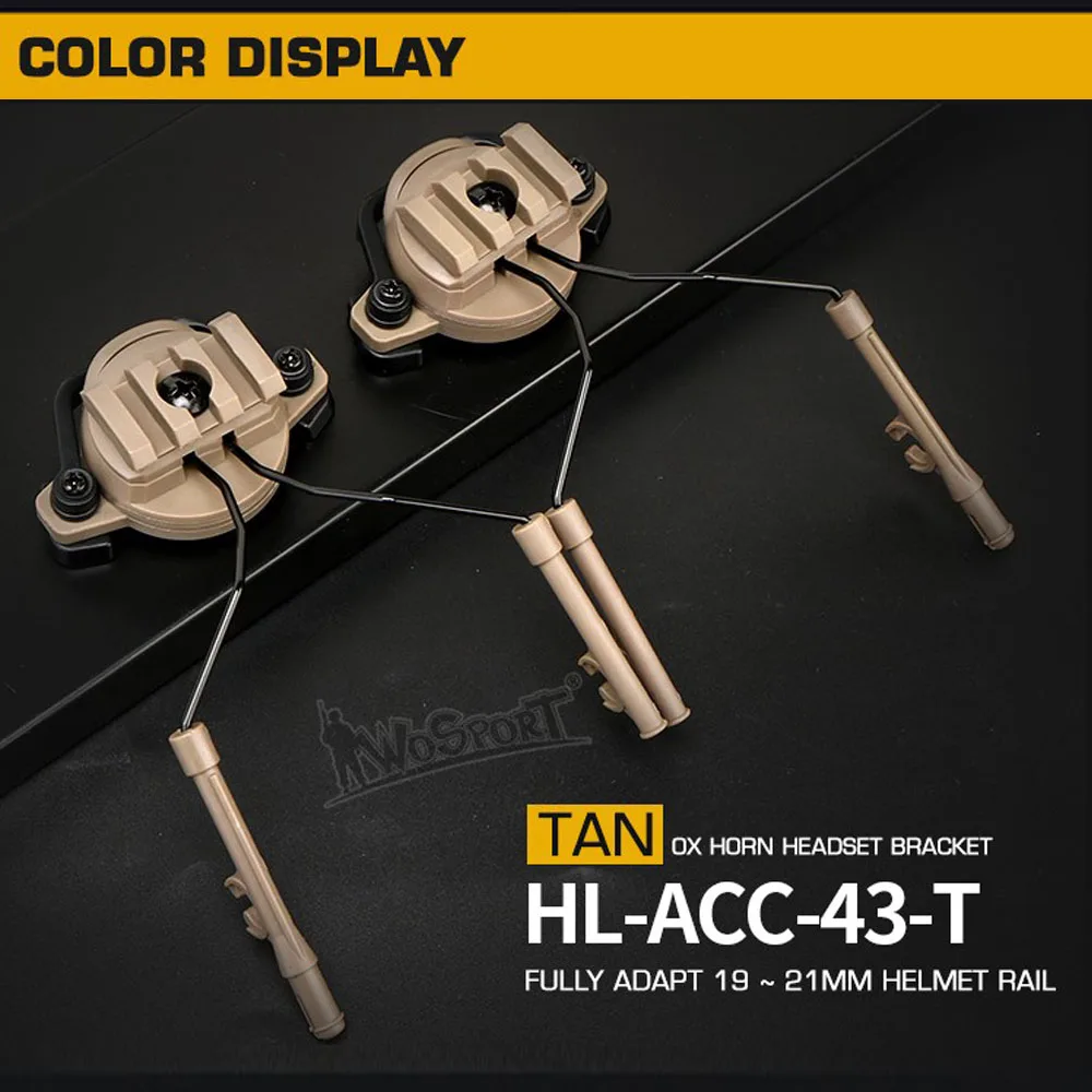 Soporte táctico para auriculares, accesorios para casco, adaptador de riel de montaje rápido ajustable, equipo de tiro de caza Militar - imagen 5