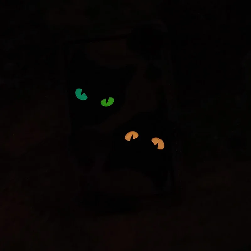 Gatito póker espadas Q parche luminoso Nylon lindo gato negro insignia táctica reflectante para accesorios de bolsa de ropa - imagen 4