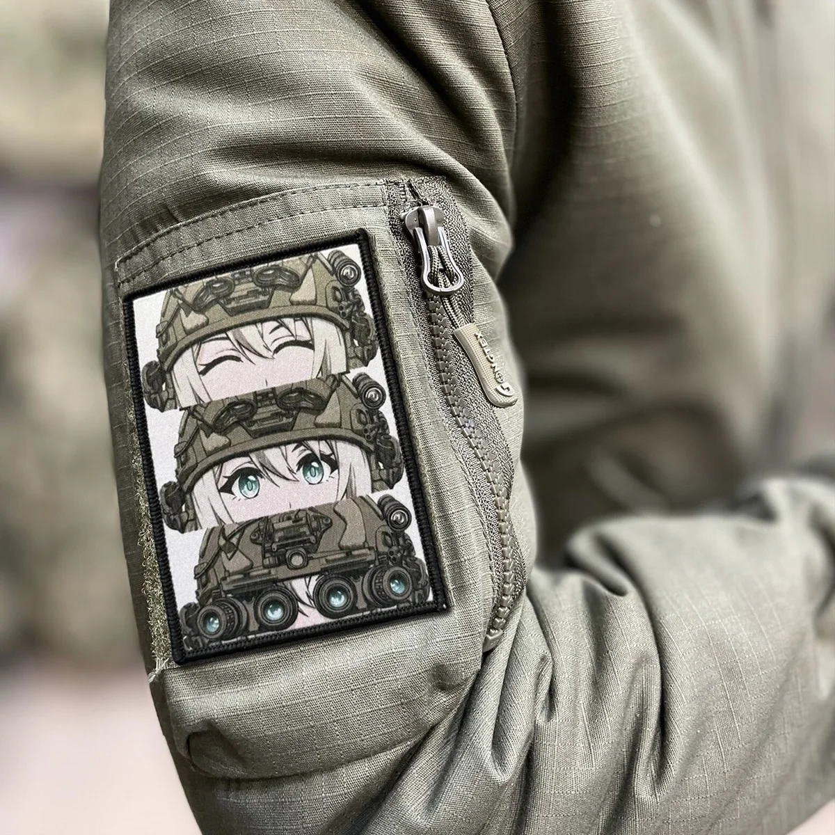 Parches tácticos de moral de chica de Anime militar, parche divertido de gancho y bucle, insignia, brazalete, pegatinas para mochila - imagen 3