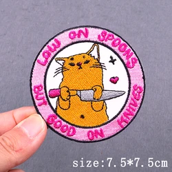 Parche bordado Hip Hop gato rana para planchar adhesivo textil
