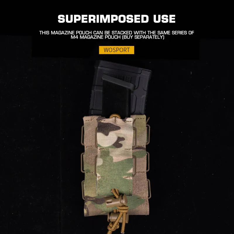 ​ Bolsa para revistas de pistola de asalto urbano, bolsa para Rifle Mag, Compatible con Molle, apilable con liberación rápida - imagen 4