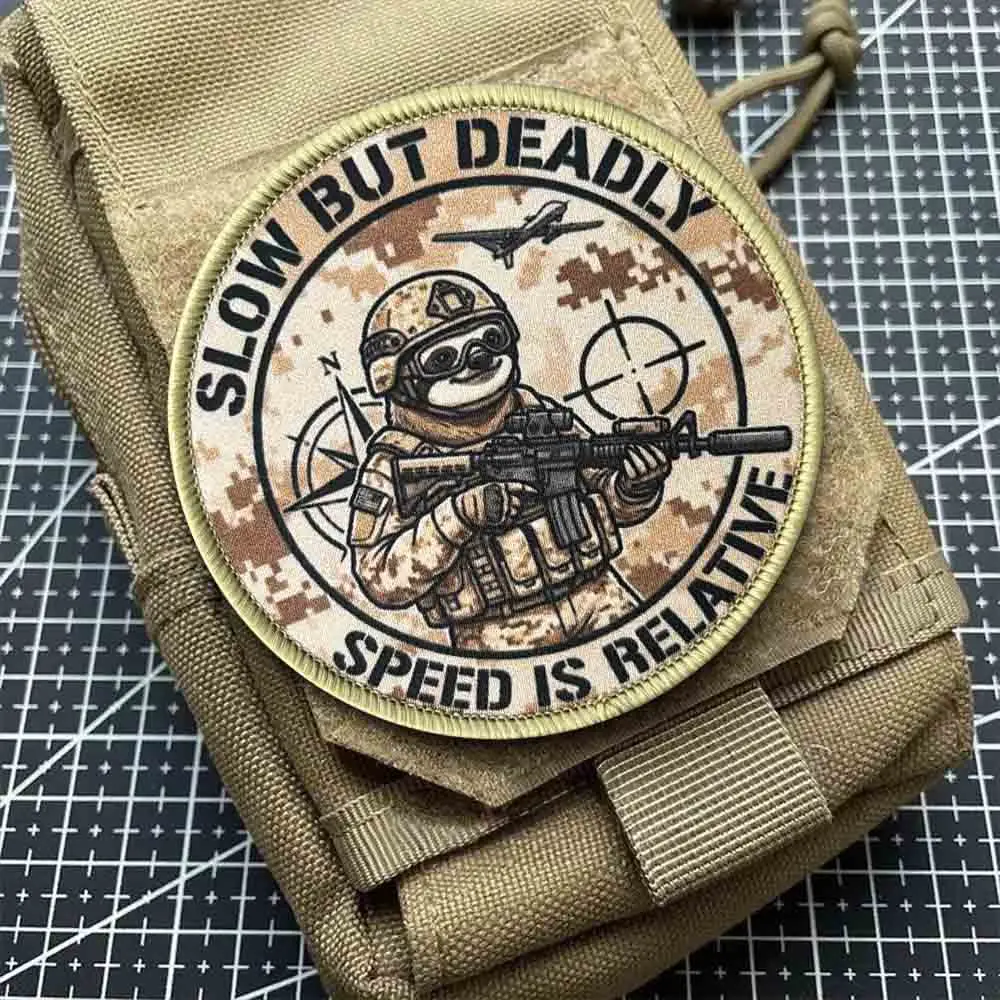 Parche táctico airsoft perezoso meme introvertido velcro gancho-bucle - imagen 4