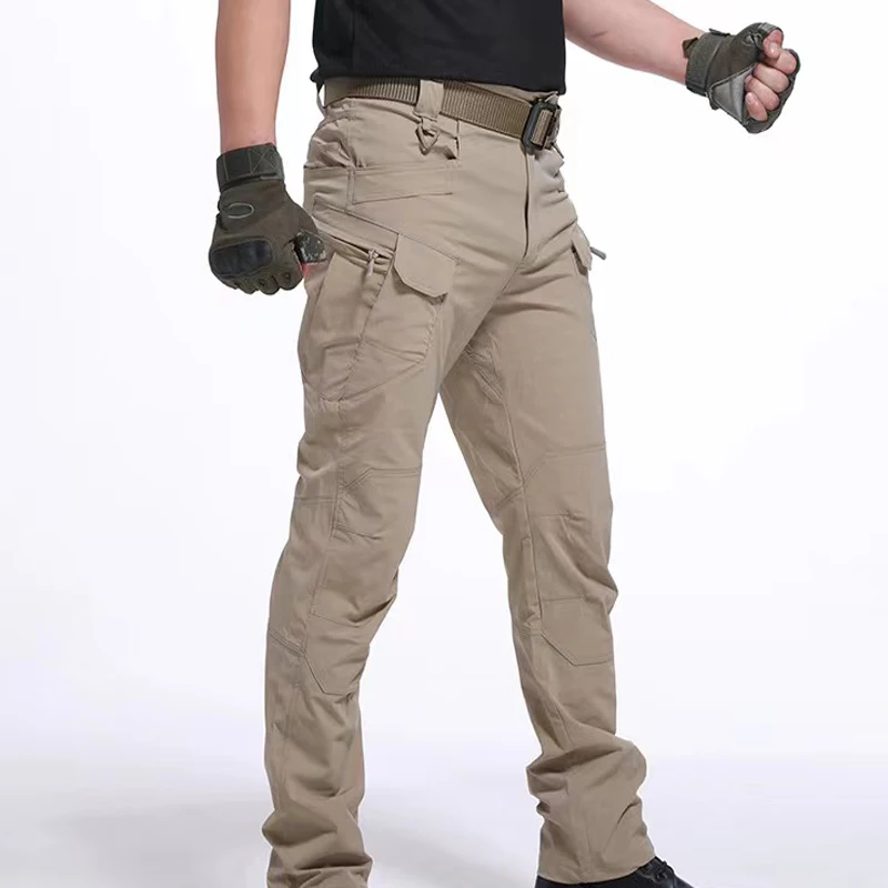 Pantalones militares impermeables para hombre, pantalón táctico SoftShell para pesca, senderismo, caza del ejército, Camping, senderismo, escalada, Trekking, fino, Verano - imagen 4