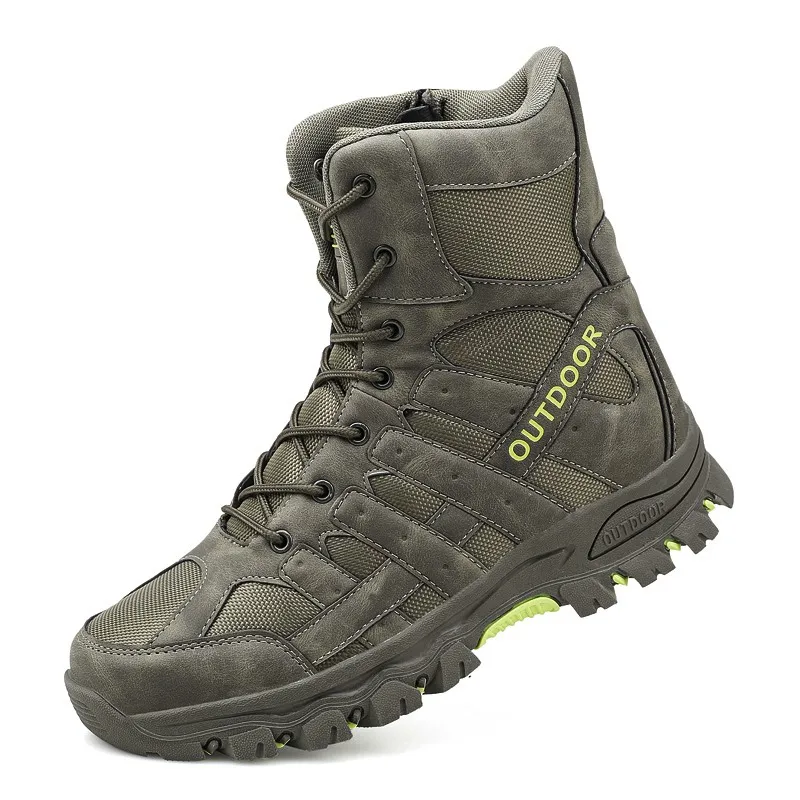 HIKEUP-Botas de combate de fuerzas especiales para hombre, zapatos tácticos de entrenamiento, calzado de senderismo al aire libre, talla grande, Invierno - imagen 4