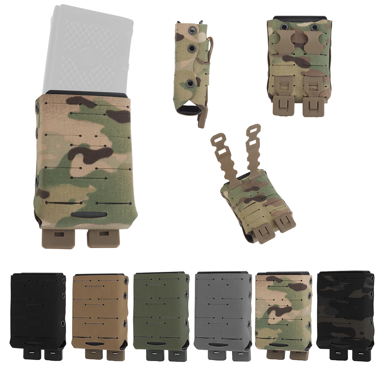 WRC Bolsa ligera para Rifle Mag, inserto incorporado, portador magnético ligero, Compatible con Molle AR-15 / M4 5,56, portador de revistas - imagen 2