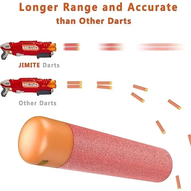 Mega Dardos 30 PCS Paquete de Recambio Compatible Mega Bullets Para N-Strike Mega Series Blasters Pistola de Juguete - Dardos de Espuma Rojo Y Azul - imagen 4