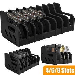 Estante para pistola de espuma con 2/3/4/6/8 ranuras, soporte para pistola, revólver, soporte de exhibición para pistola Airsoft, accesorios de gabinete seguro para almacenamiento