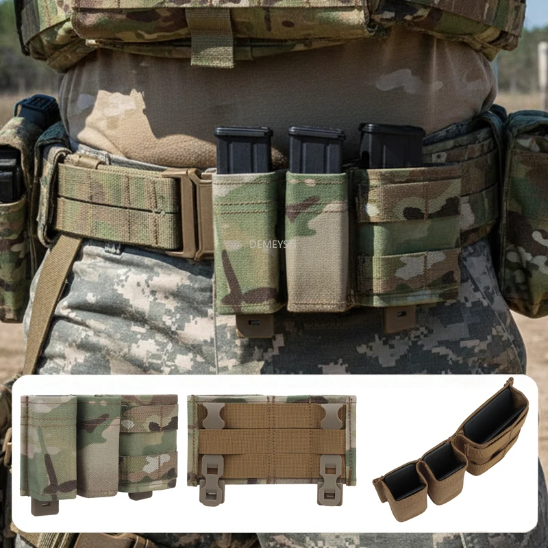 Porta cargadores MOLLE doble táctica en cinturón para pistola y rifle - imagen 4