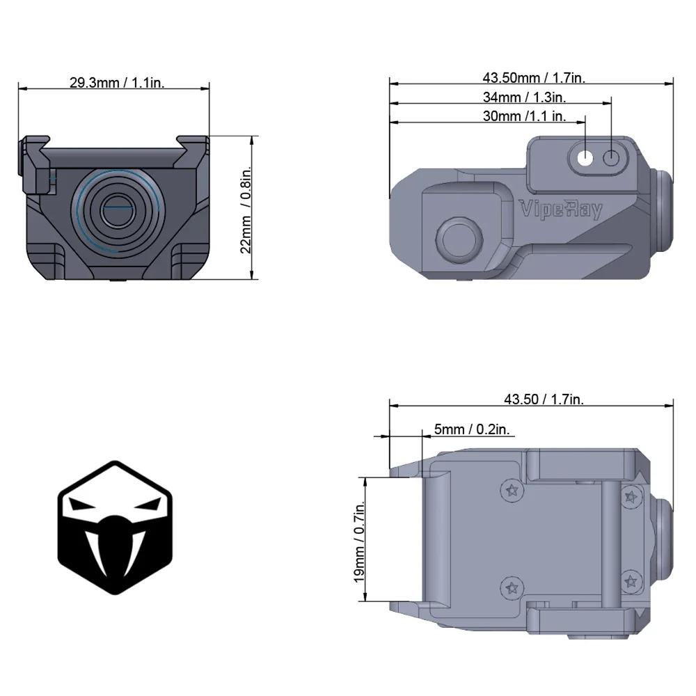 Mira láser de pistola de óptica vectorial, Mini luces láser tácticas de punto rojo y verde con USB recargable para tiro de autodefensa de pistola - imagen 5