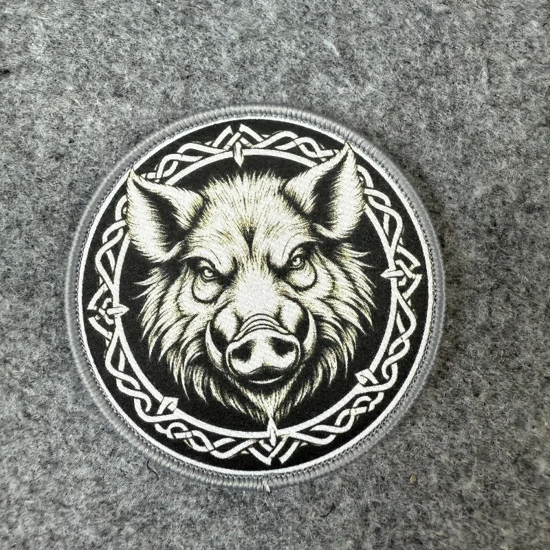 Parche táctico tótem bestia leopardo lobo tejón mapache gancho y bucle insignia de moral brazalete militar pegatinas para mochila - imagen 4