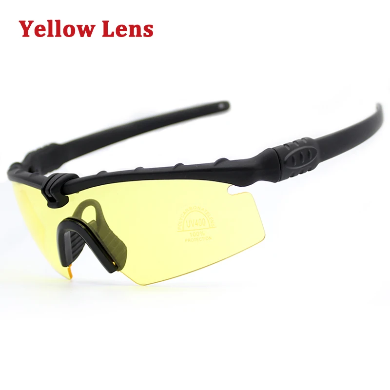 Gafas tácticas deportivas polarizadas, lentes de seguridad del ejército militar, Airsoft, tiro, caza, protección UV400, Kit de 4 lentes - imagen 3
