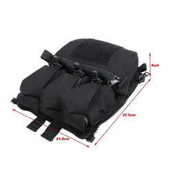 Panel trasero modular MOLLE para chaleco táctico – Bolsa con cremallera