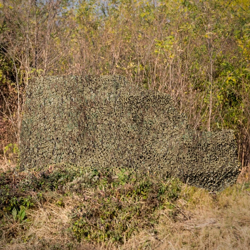 Red de camuflaje militar de 2x3M, Red de entrenamiento del ejército del bosque, caza, Camping, cubierta de coche, refugio solar, tiro, sombrilla del ejército - imagen 4