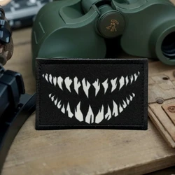Parche táctico Devil Teeth velcro para chaleco o mochila