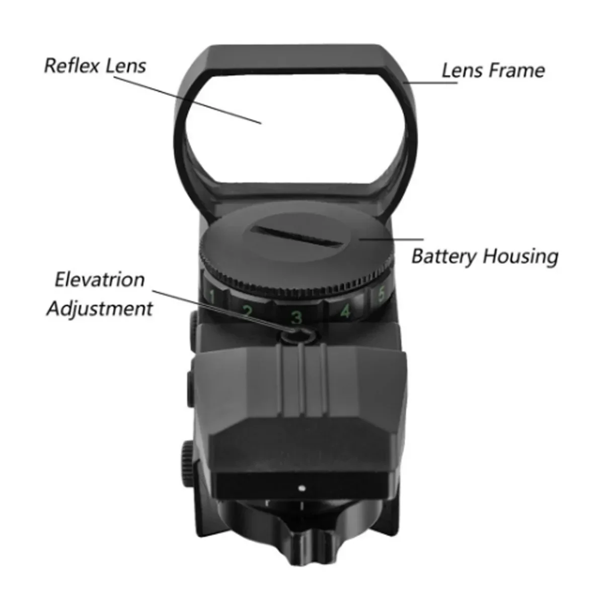 Mira telescópica táctica HD101 con punto rojo y verde, colimador de 4 retículas, óptica de colección de caza, mira telescópica holográfica Airsoft - imagen 2