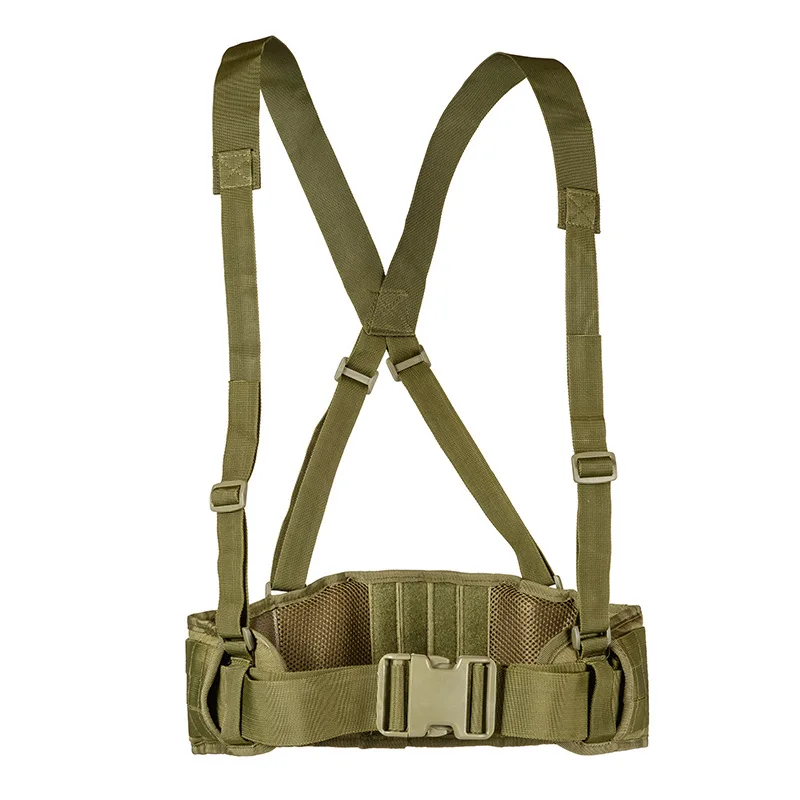 Cinturón acolchado de cintura de combate táctico Molle para hombres, tirantes en forma de H, corsé deportivo de caza militar, acolchado suave ajustable - imagen 5