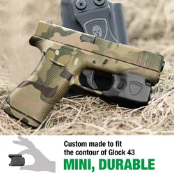 Glock 43/43X, no compatible con G43X MOS, Mini SL1 luz de pistola táctica 150 lúmenes, no proporciona batería, funda táctica para pistola Kydex