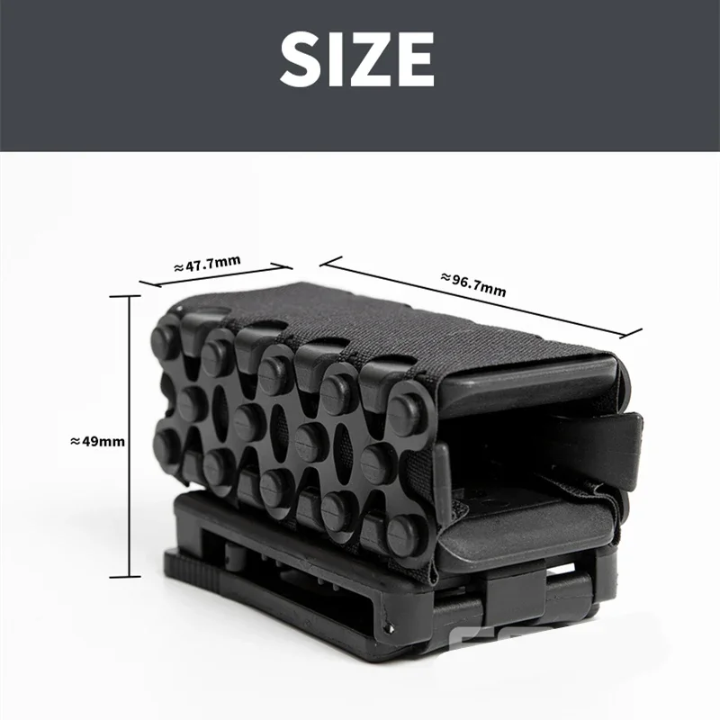 Cinturón portador de revistas de retención automática con Clip para cinturón de 5cm, bolsa Mag para 1911, 9mm, 2011, 45 Mag - imagen 5