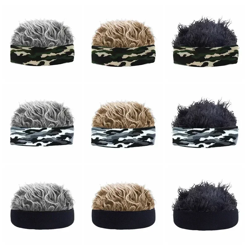 Gorro camuflaje con peluca y pelo sintético para exterior - imagen 3